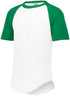 Augusta Sportswear Youth Short Sleeve Baseball Jersey (424), Color 'WhiteKelly'
